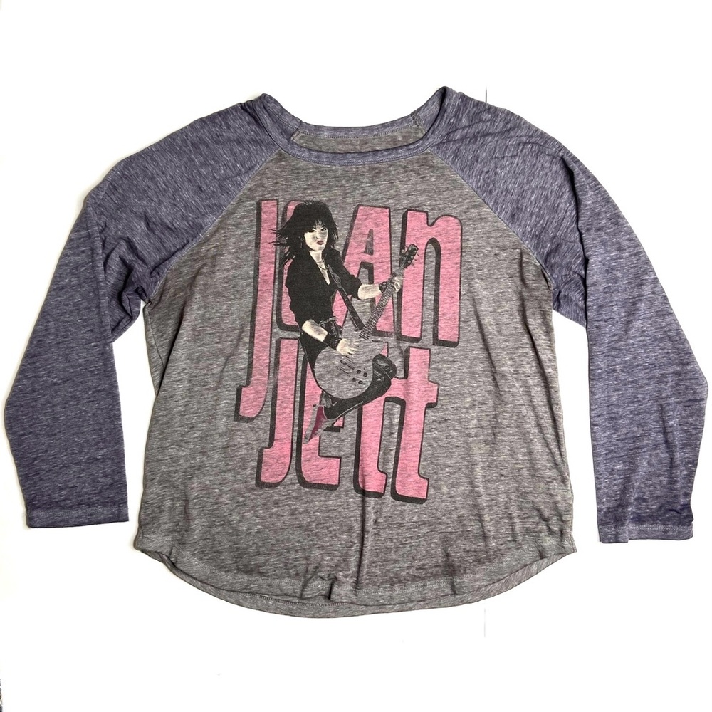 Lucky Brand Joan Jett Raglan Sleeve Shirt Size Large